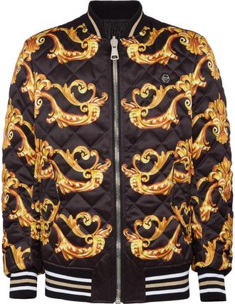 Philipp Plein Reversible Baroque Silk Bomber - Heren - Bomber jackets - Veelkleurig - M - Katoen - Jassen