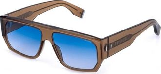 Police Splr 81E 06A6 Zonnebrillen - Heren - Zonnebrillen - Bruin - 59 MM - Leer - Accessoires