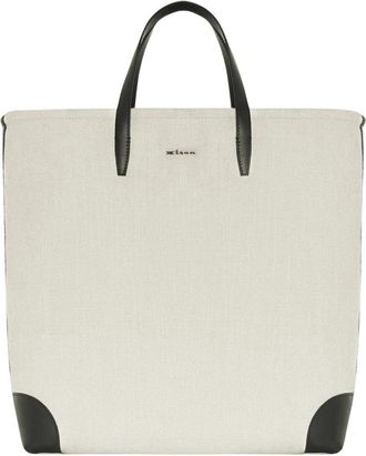 Kiton Silvi Bag Cotton - Dames - Shoppers - Beige - ONE Size - Katoen - Tassen