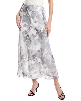 1.State Drawstring Column Midi Skirt