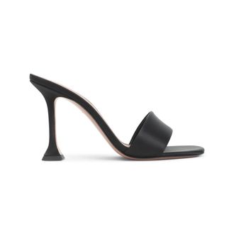 Amina Muaddi Black Silk Andreea Heels