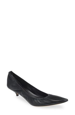 The Row Liisa Pointed Toe Kitten Heel Pump in Black at Nordstrom, Size 6.5Us