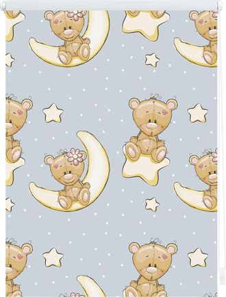 Lichtblick Original Seitenzugrollo »Klemmfix Digital Bärchen« verdunkelnd energiesparend ohne Bohren freihängend bedruckt