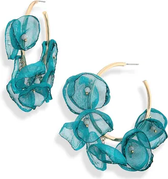 Natasha Petal Hoop Earrings in Turquoise at Nordstrom Rack