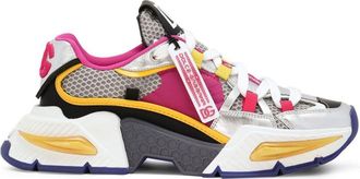 Dolce & Gabbana Airmaster panelled sneakers - women - Calf Leather/Viscose/Polyester/Sheepskin/Polyurethane/Polyamide/Polyurethane/Acrylic/Rubber