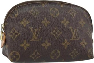 Louis Vuitton Pre-owned Clutches, female, Brown, Size: ONE SIZE Pre-owned Monogram Canvas Pouch