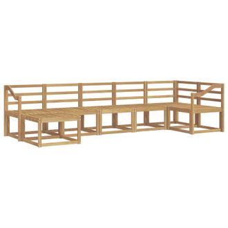 vidaXL Conjunto De Sof&aacute;s De Exterior 7 Pcs Blanco Vidaxl