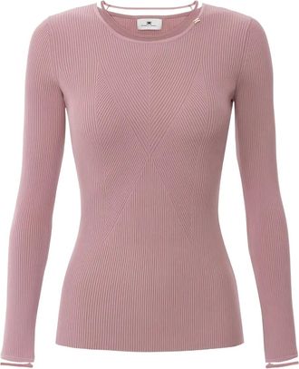Elisabetta Franchi ribbed sweater - Pink