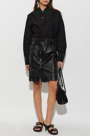 Marni Loose-fitting Cotton Blouse, Womens, Black