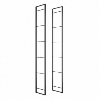 Emuca Emuca - Juego De Estructuras Para Estanter&iacute;a Lader, Altura 1790mm, Acero, Pintado Negro