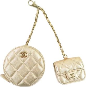 Chanel Pre-owned Wallets, female, Beige, Size: ONE SIZE Pre-owned Coin Purse