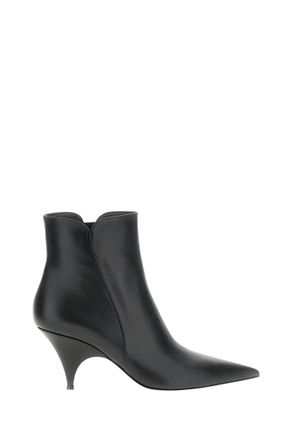 Gianvito Rossi Black Solid Pointed Toe Boots