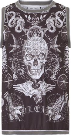 Philipp Plein Heren, Tops, Zwart, Maat: L Poliester