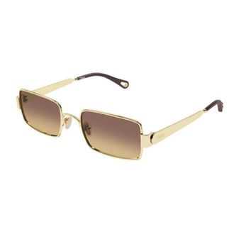 Chlo&eacute; Holly Rectangular Sunglasses - female - Chlo&eacute; - Sunglasses - Yellow - 53 MM - Accessories