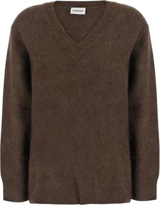 P.A.R.O.S.H. P.a.r.o.s.h., Truien & Vesten, Dames, Bruin, S, Wol, V-hals Trui