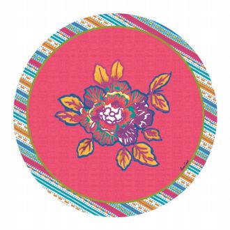 Lisa Corti English Rose Placemat - Set Of 2 In Pink