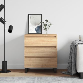 vidaXL Vidaxl - Aparador De Madera Contrachapada Roble Sonoma 60x35x70 Cm