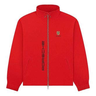 Aim&eacute; Leon Dore x Porsche Nylon Track Jacket Tango Red FW25WJ071-TANG