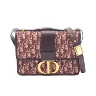 Dior Pre-owned 30 Montaigne Schoudertas - Dames - Pre-owned - Rood - Maat: ONE Size Leer