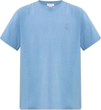 Alexander McQueen Logo T-shirt - Heren - T-shirts - Blauw - S - Katoen - Tops