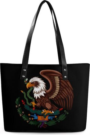 Generic Mexico Flag Eagle Tote Bags for Women Cute Shoulder Purses Handbags
