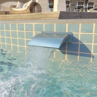 Berkfield Home Pool Fountain Stainless Steel 30x9x26 cm Silver | Size: 30 x 9 x 26 cm