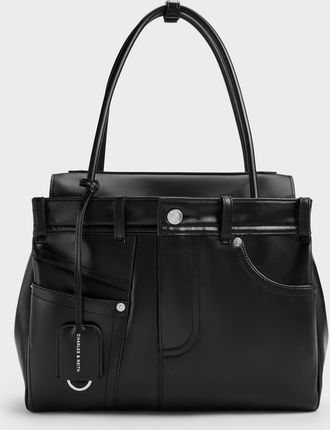 Charles & Keith Arita Jeans Tote Bag