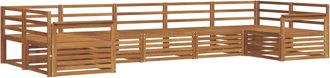 vidaXL Conjunto De Sof&aacute;s De Exterior 7 Uds. Natural Vidaxl