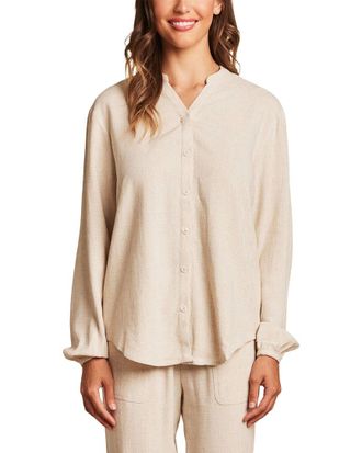 Barefoot Dreams Linen-Blend Blouse