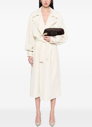 Loewe Tweedekans Nubuck Anagram Clutch