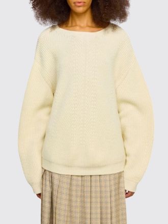 Semicouture Maglia girocollo in misto lana con spalle cadute