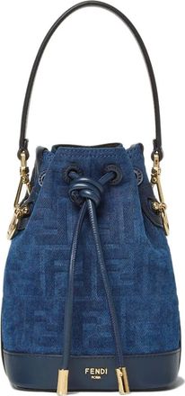 Fendi Bucket Bags, female, Blue, Size: ONE SIZE Mon Tresor Bucket Bag