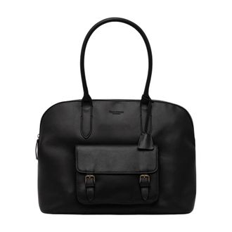 Marc O'Polo Tassen, Dames, Zwart, ONE Size, Katoen, Grote Leren Tote