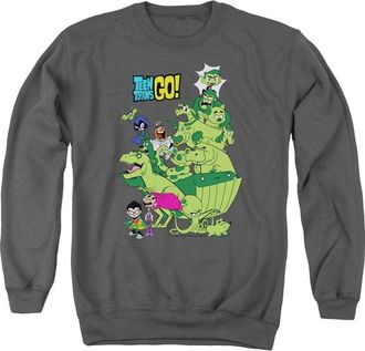 Gildan Teen Titans Go Beast Boy Stack Adult Crewneck Sweatshirt