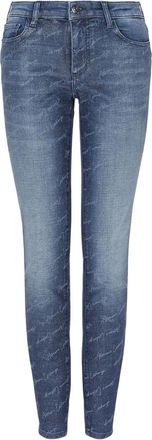 A|X Armani Exchange J69 Super Skinny Lift Up Jeans - Dames - Skinny Jeans - Blauw - W26 - Katoen - Jeans