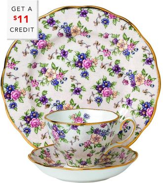 Royal Albert 100 Years Teacup And Saucer 3Pc Set With $11 Credit