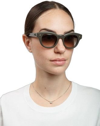 Furla Womens Sunglasses Glossy Khaki Green Acetate