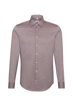 Seidensticker Businesshemd SEIDENSTICKER Schwarze Rose, Herren, Gr. XL43, normale &Auml;rmell&auml;ngen, rot (dunkelrot), 100% Baumwolle, unifarben, tailored fit, 2-Knopf-Man