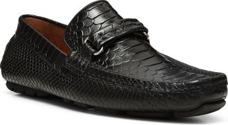 Donald J Pliner Donnie Snake Embossed Driver in Black at Nordstrom Rack, Size 7.5