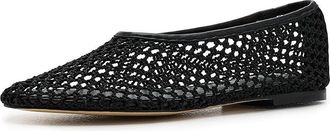 Marc Fisher Jazlyn Womens Flat Shoes Black Mesh/Leather : 8.5 M, Leather/Mesh