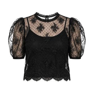 Dolce & Gabbana T-shirt - Dames - Blouses & Shirts - Zwart - Maat: 2XS Katoen