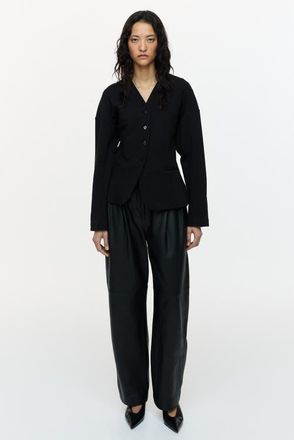 H&M Jersey Blazer in Black at Nordstrom, Size Medium