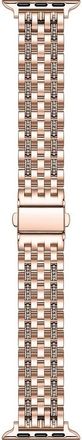 Posh Tech Remy Rhinestone & Stainless Steel Apple Watch Watchband in Rose Gold at Nordstrom