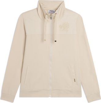 Freddy Felpa Zip con Collo Alto e Ricami Floreali