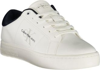 Calvin Klein Contrast-Collar Low-Top Sneaker - White