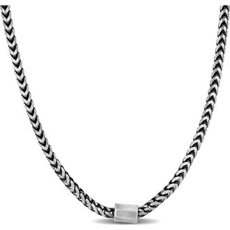 Delmar Franco Oxidized Sterling Silver Wheat Chain Pendant Necklace at Nordstrom Rack