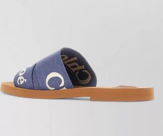 Chlo&eacute; flat sole open toe summer slippers