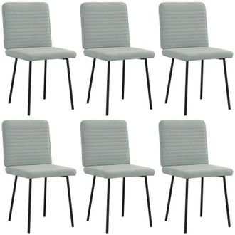 vidaXL Vidaxl - Sillas De Comedor Giratorias 6 Uds Terciopelo Gris Claro