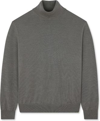 Paul & Shark Luxe Coltrui in Wol & Zijde - Heren - Coltruien - Grijs - 2XL - Wol - Truien & Vesten