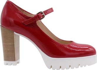 Luca Grossi Elegante Mary Jane Pump Roccella - Dames - Pumps - Rood - 37 EU - Leer - Schoenen